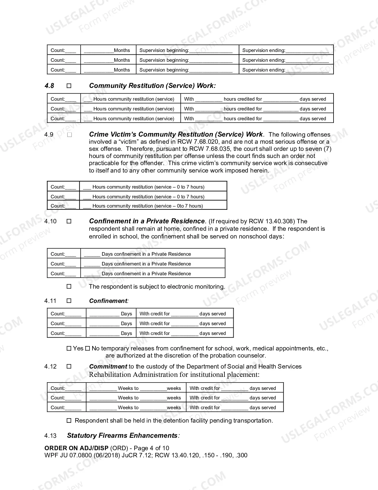 Preview Order On Adjudication And Disposition