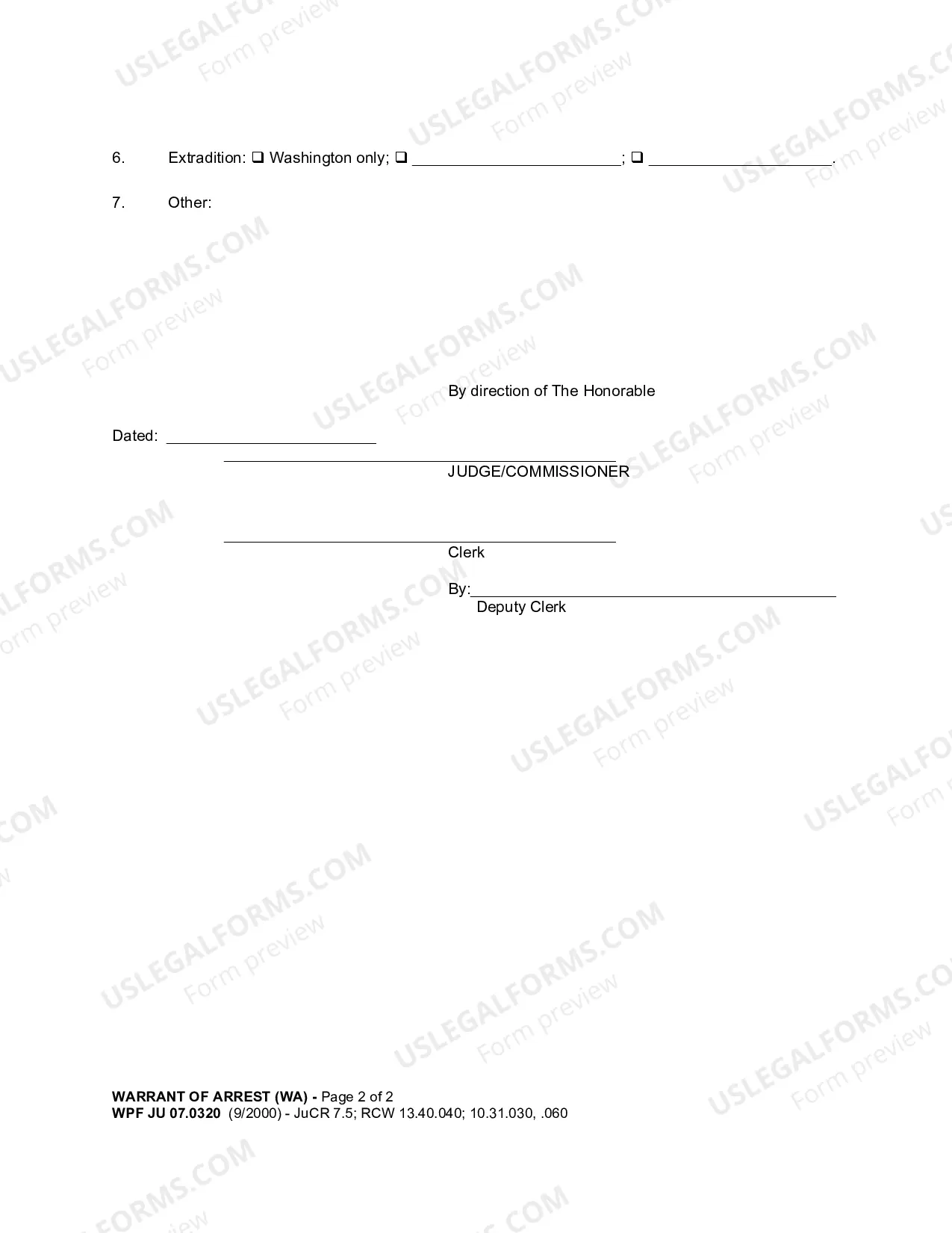 Preview Warrant of Arrest