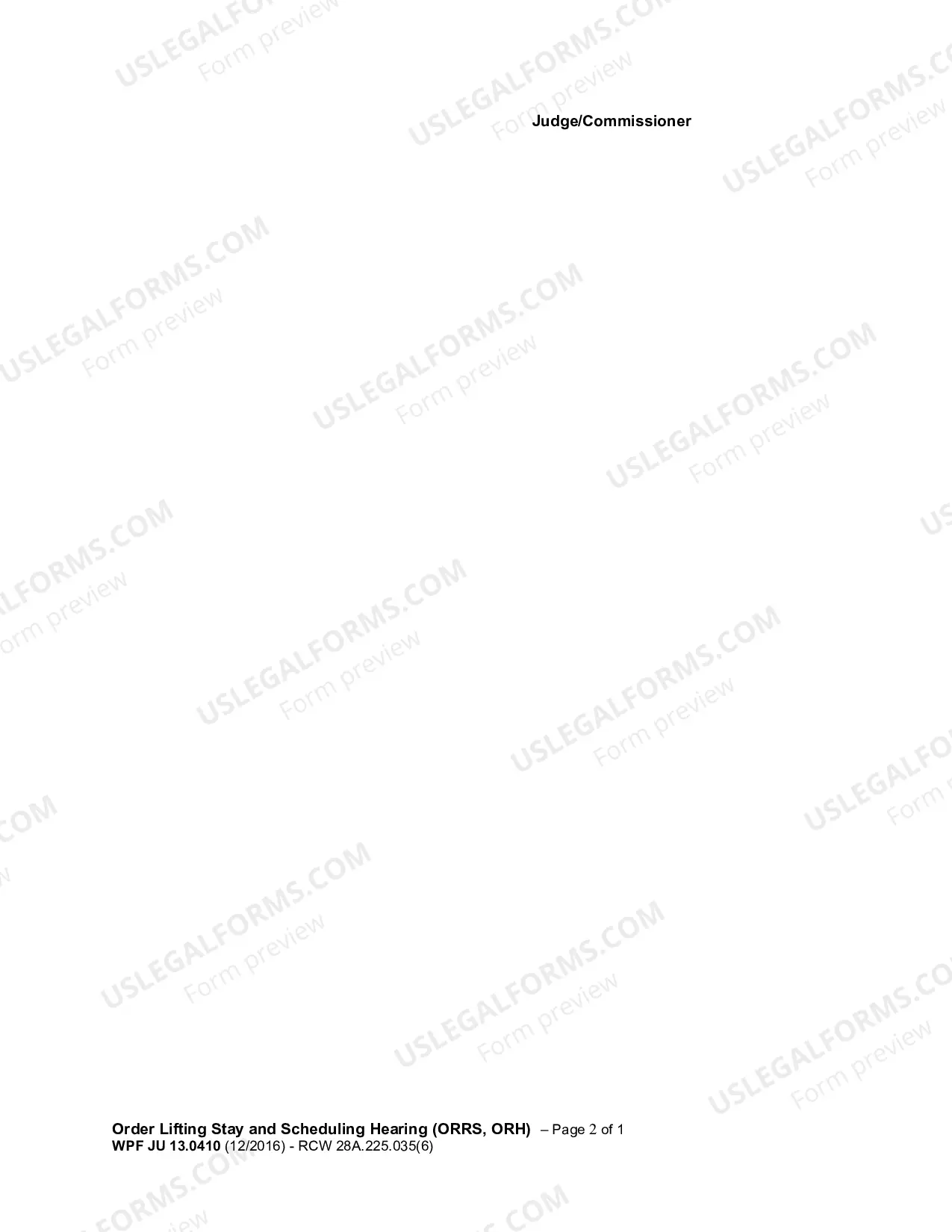 Preview Order Lifting Stay and Scheduling Hearing