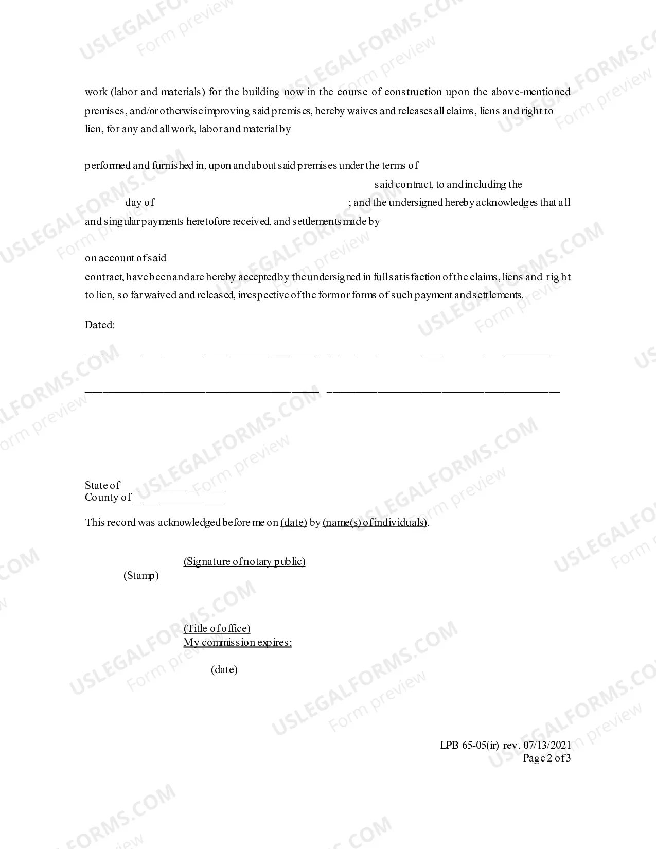 Preview Partial Waiver of Lien