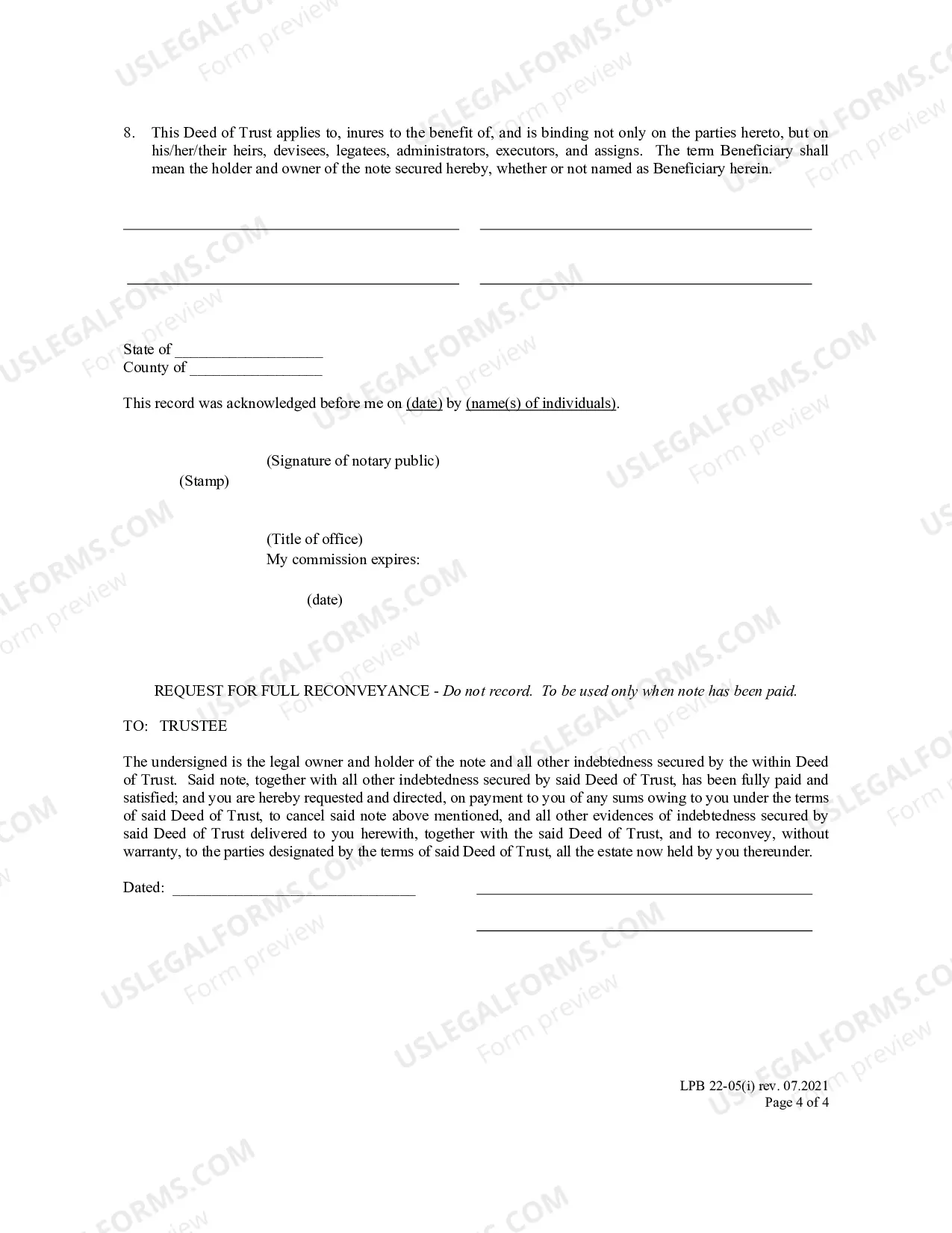 Preview Deed of Trust