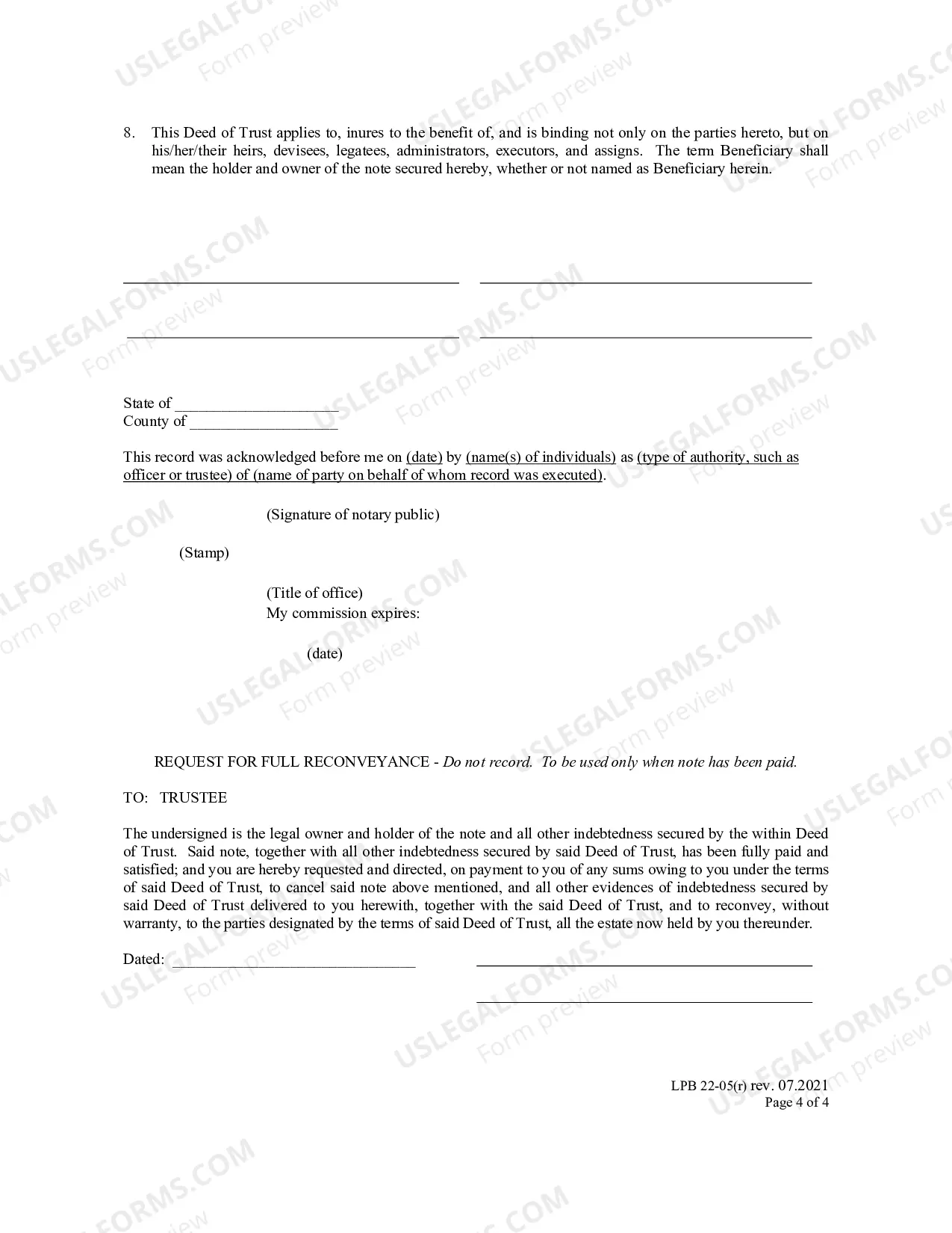 Preview Deed of Trust