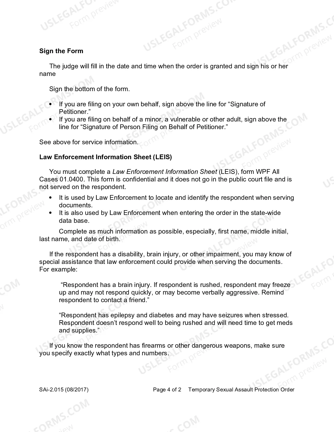 Preview Temporary Sexual Assault Protection Order and Notice of Hearing