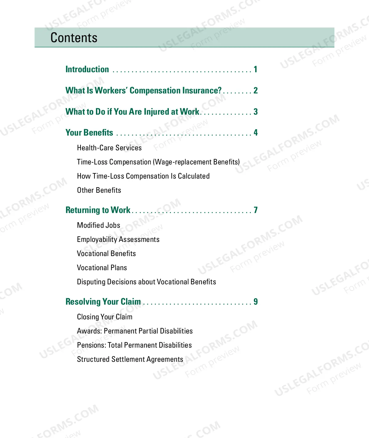 Preview A Guide to Workers' Compensation Benefits For Employees of Self-Insured Businesses