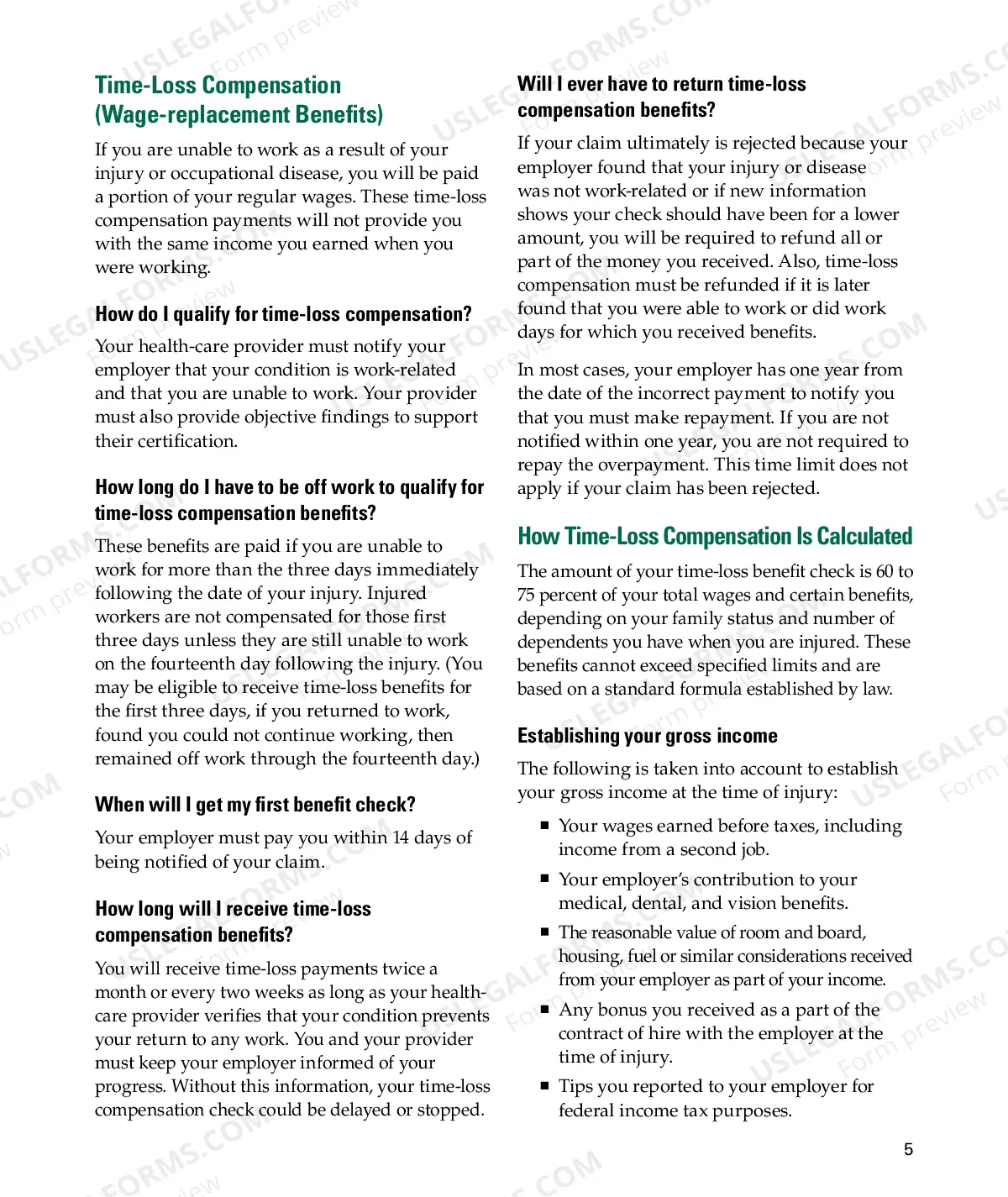Preview A Guide to Workers' Compensation Benefits For Employees of Self-Insured Businesses