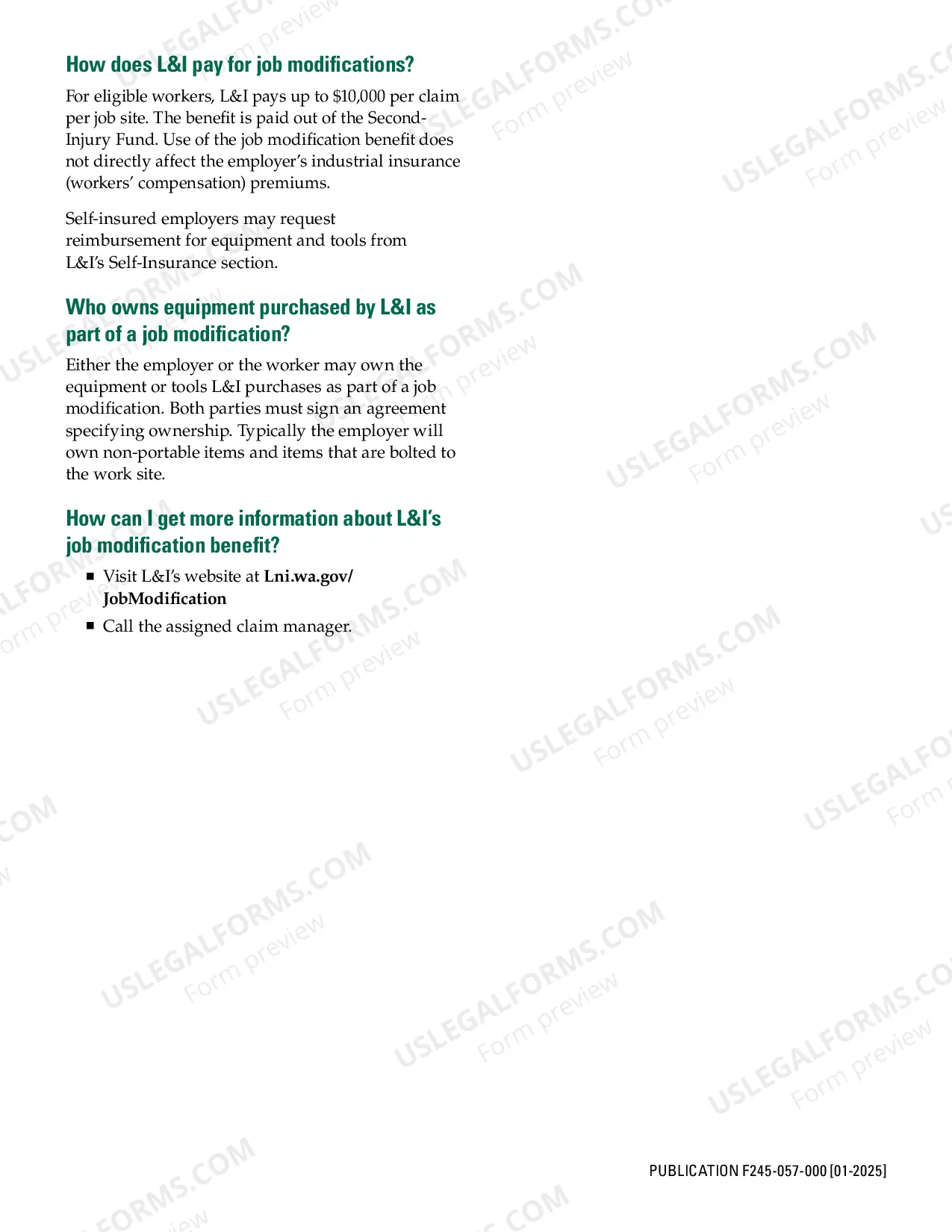 Preview Frequently Asked Questions about Job Modifications
