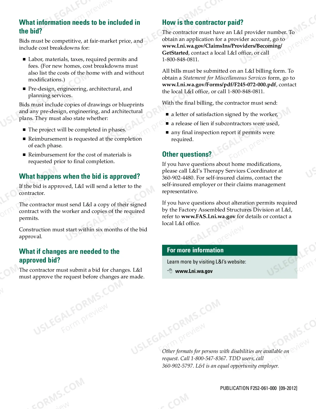 Preview Home Modification for Workers with Catastrophic Injuries - Questions and Answers for Contractors