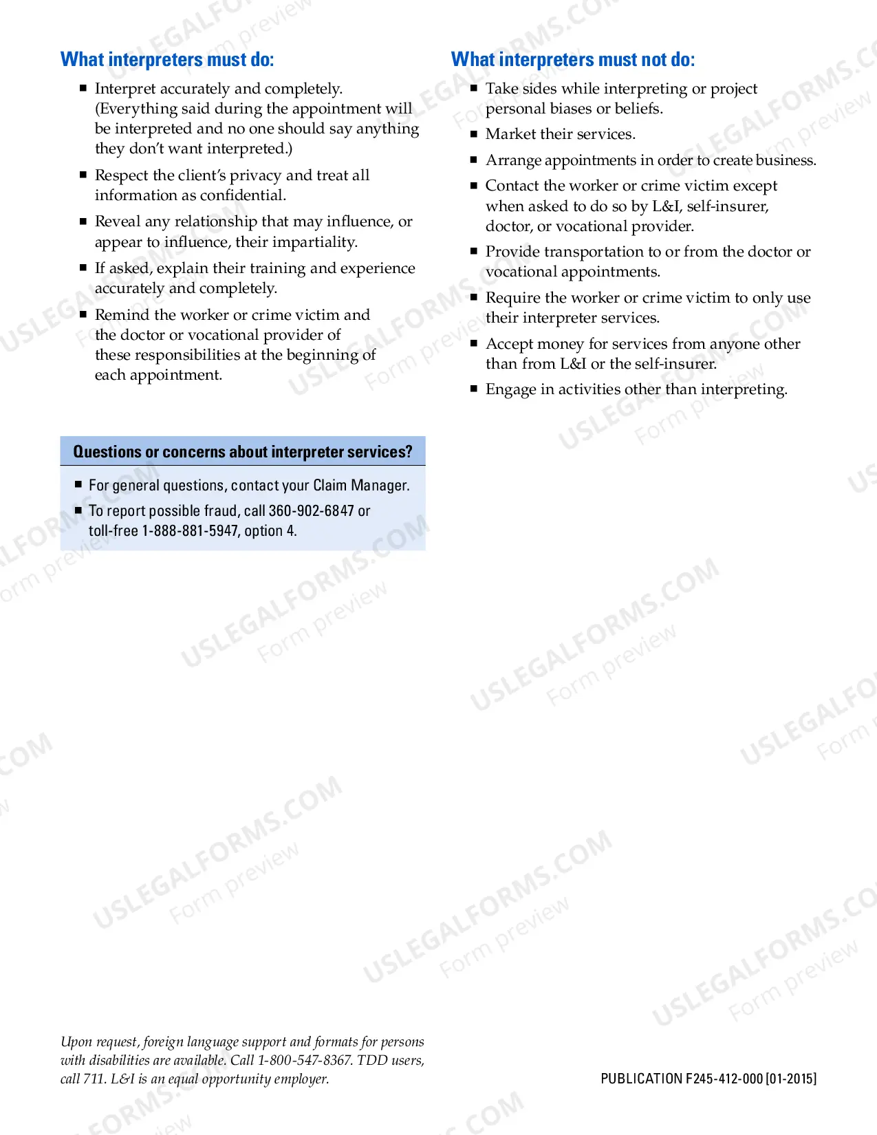 Preview Interpreter Services for Injured Workers and Crime Victims