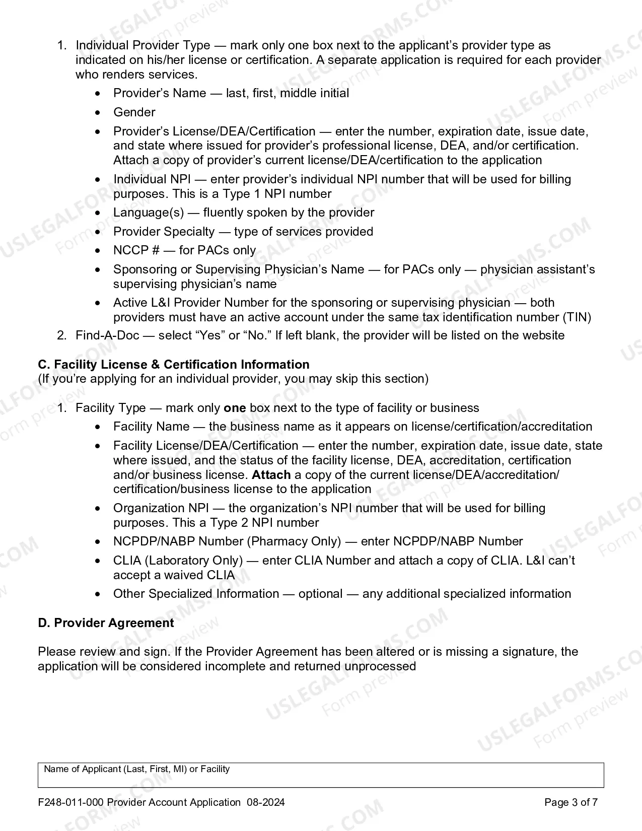 Preview Submission of Provider Credentials for Interpretive Services