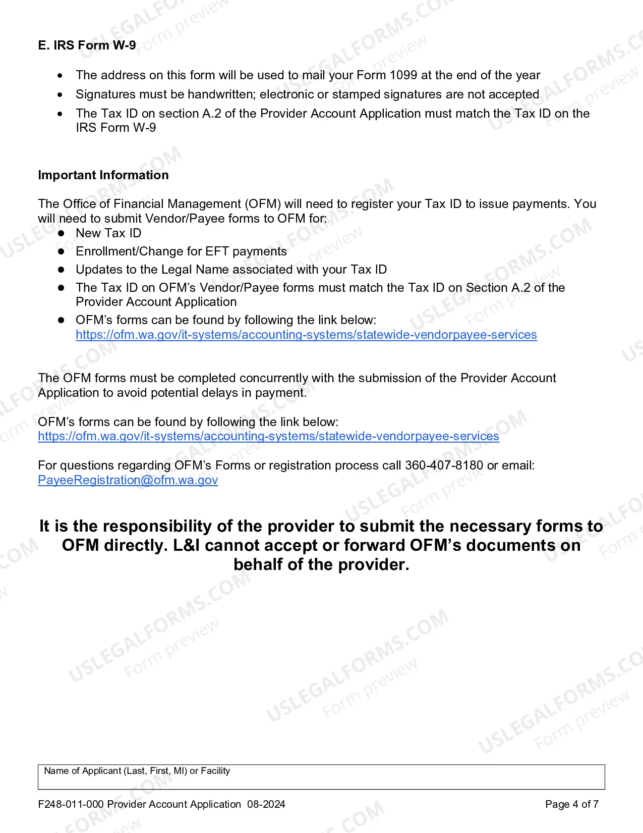 Preview Submission of Provider Credentials for Interpretive Services