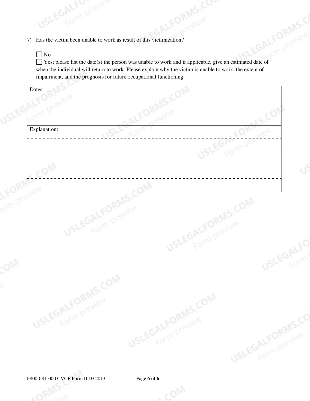 Preview CVCP Initial Response And Assessment Form II