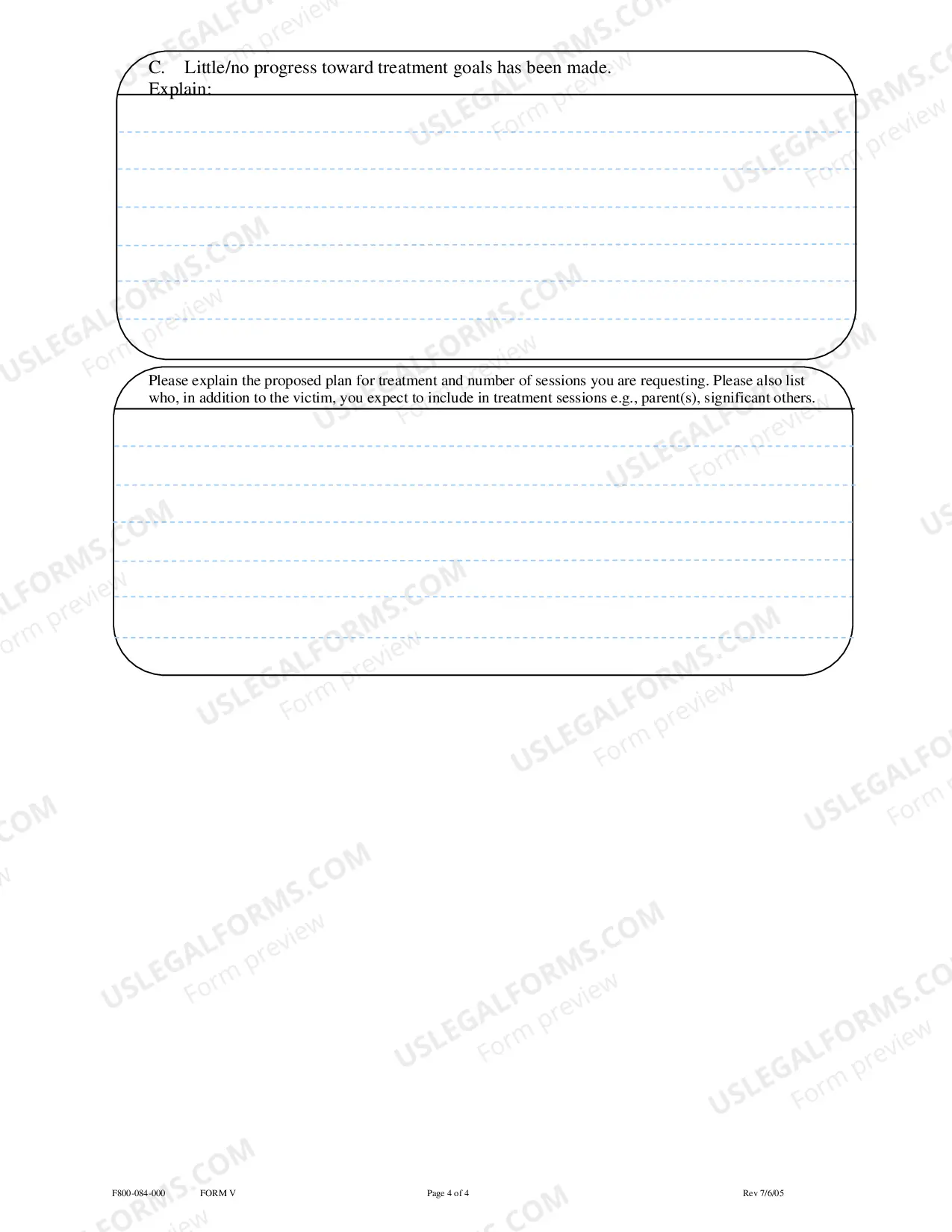 Preview CVCP Treatment Report Form V