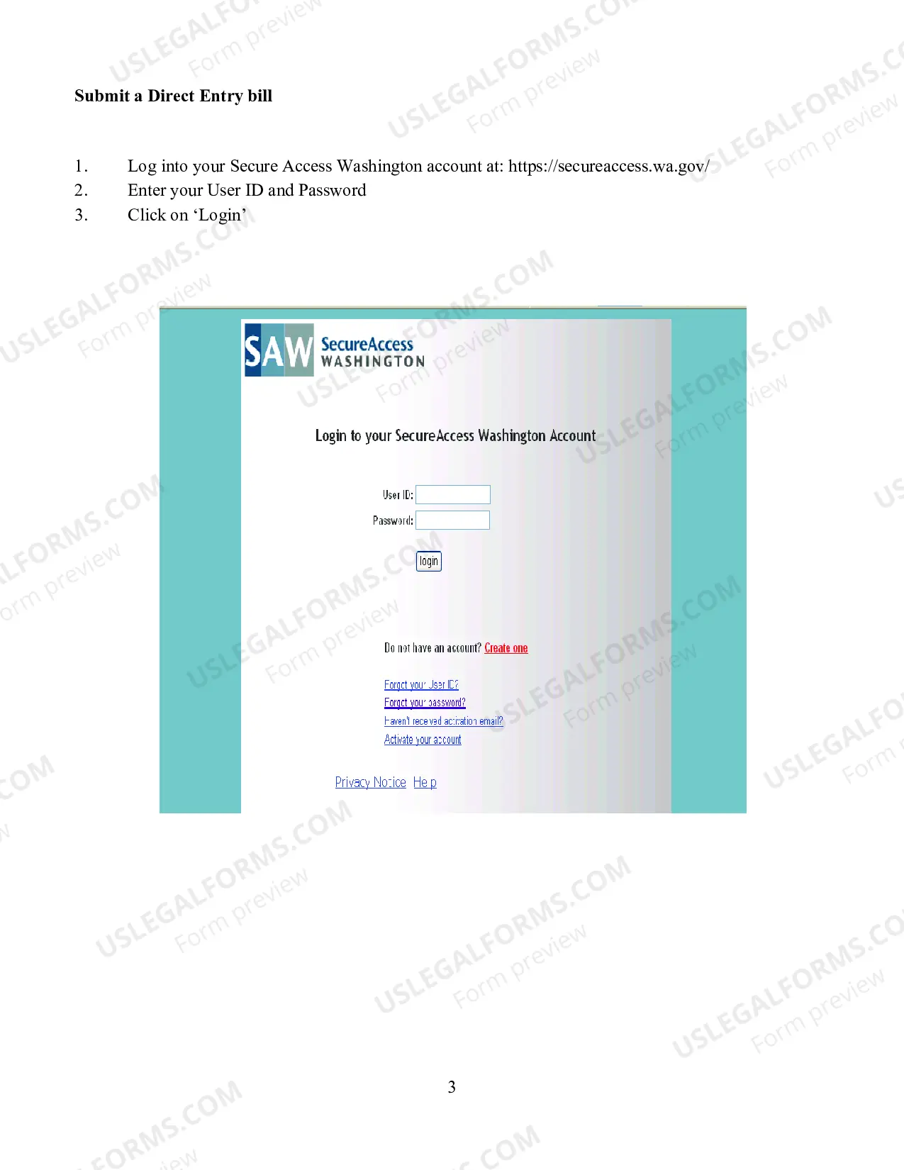 Preview Crime Victims Direct Entry Billing Manual
