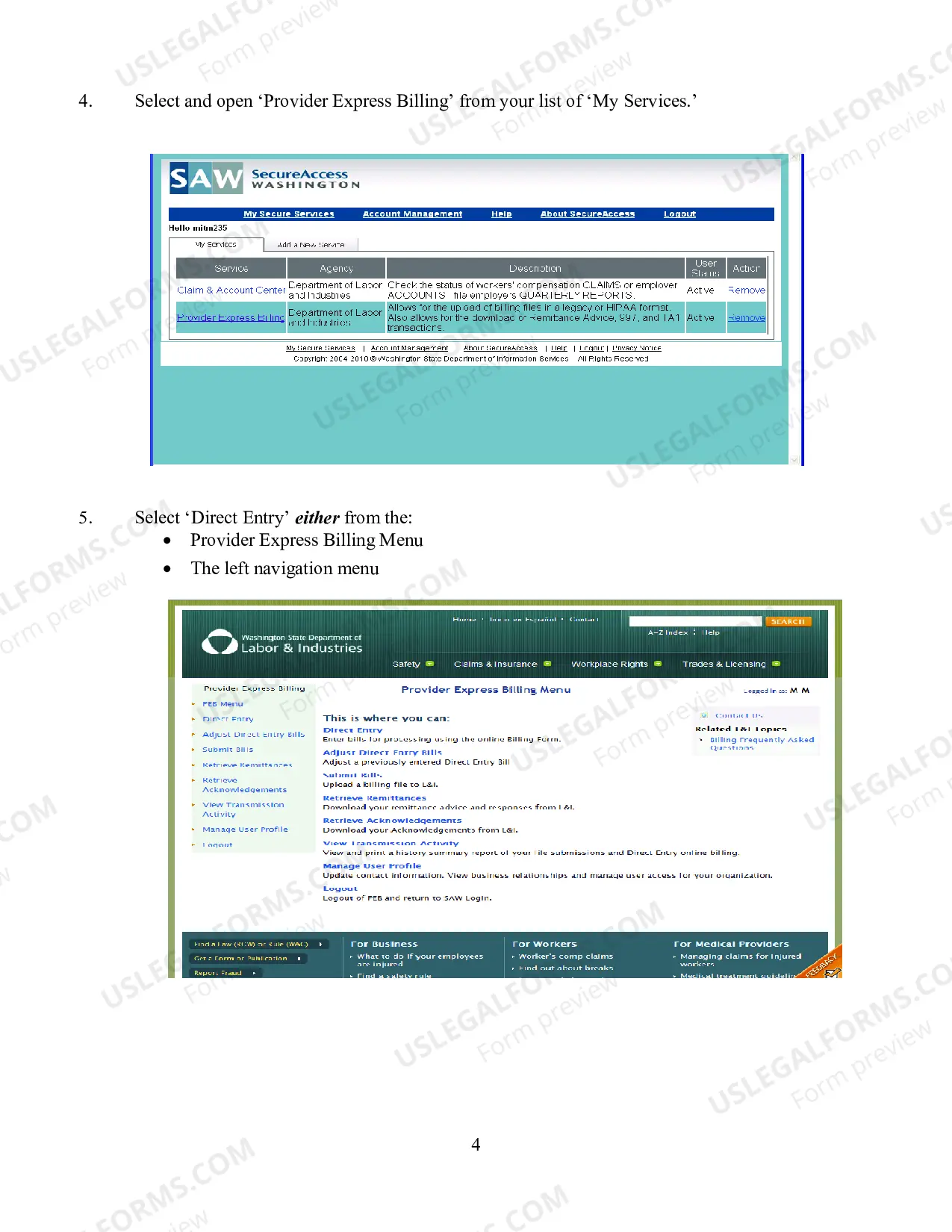 Preview Crime Victims Direct Entry Billing Manual