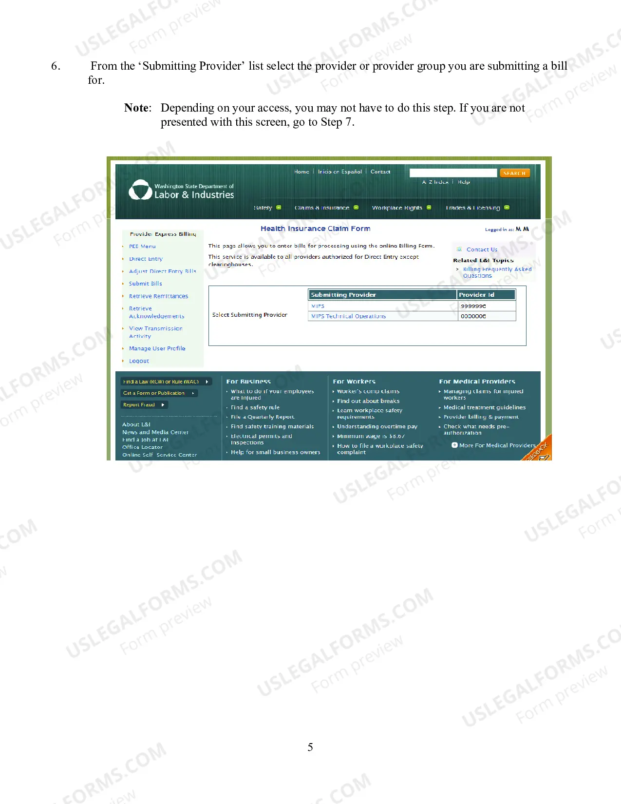 Preview Crime Victims Direct Entry Billing Manual