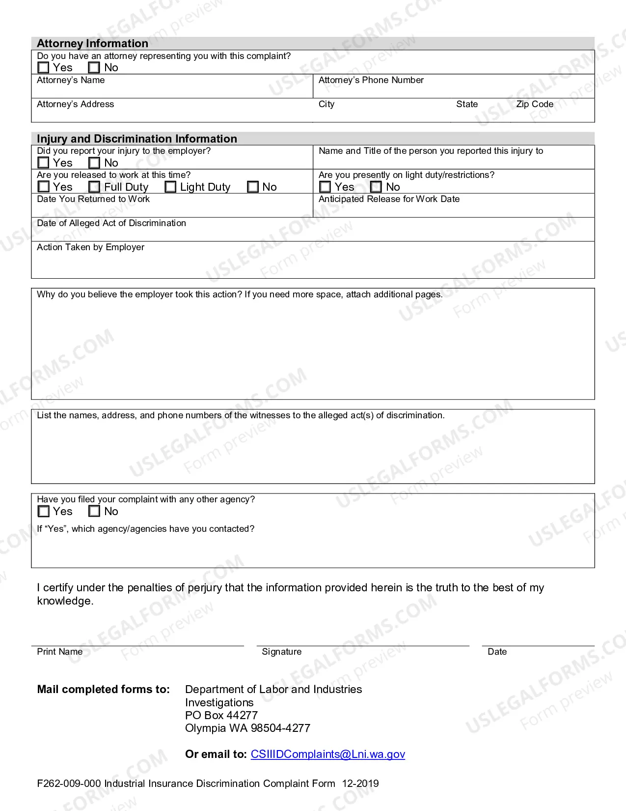 Preview Industrial Insurance Discrimination Complaint