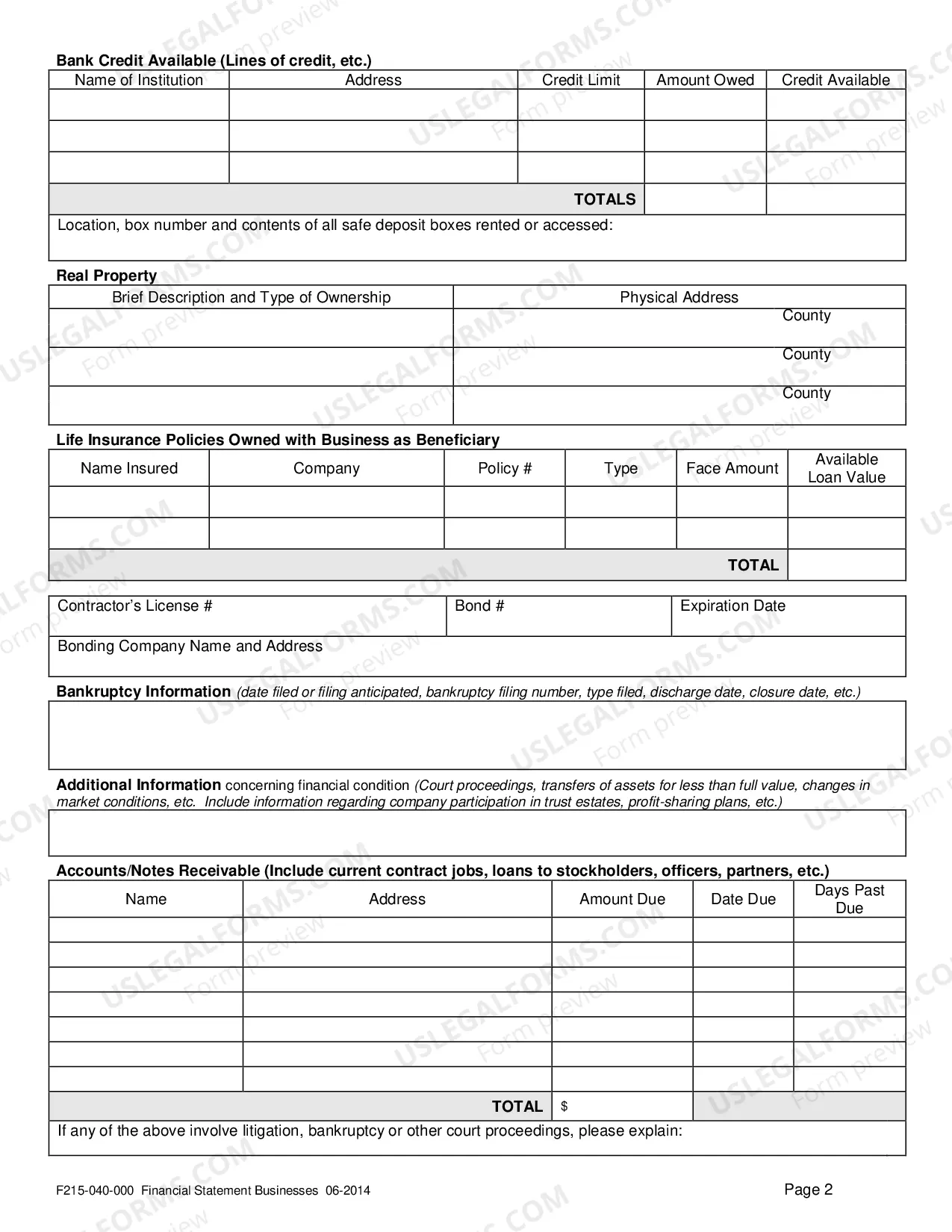 Preview Financial Statement Businesses
