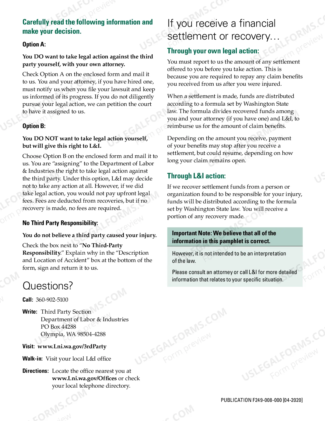 Preview Third Party Election (Brochure And Form)
