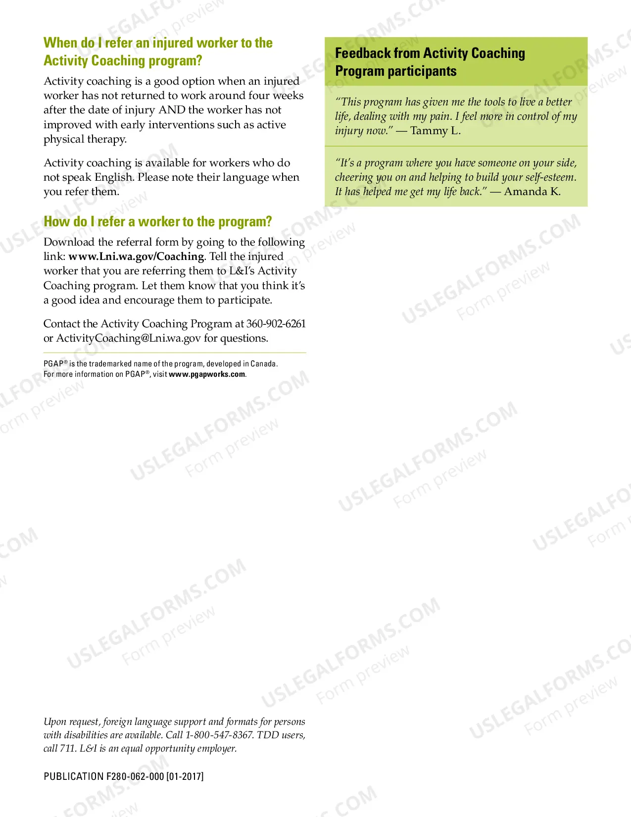 Preview Activity Coaching Flyer for Providers
