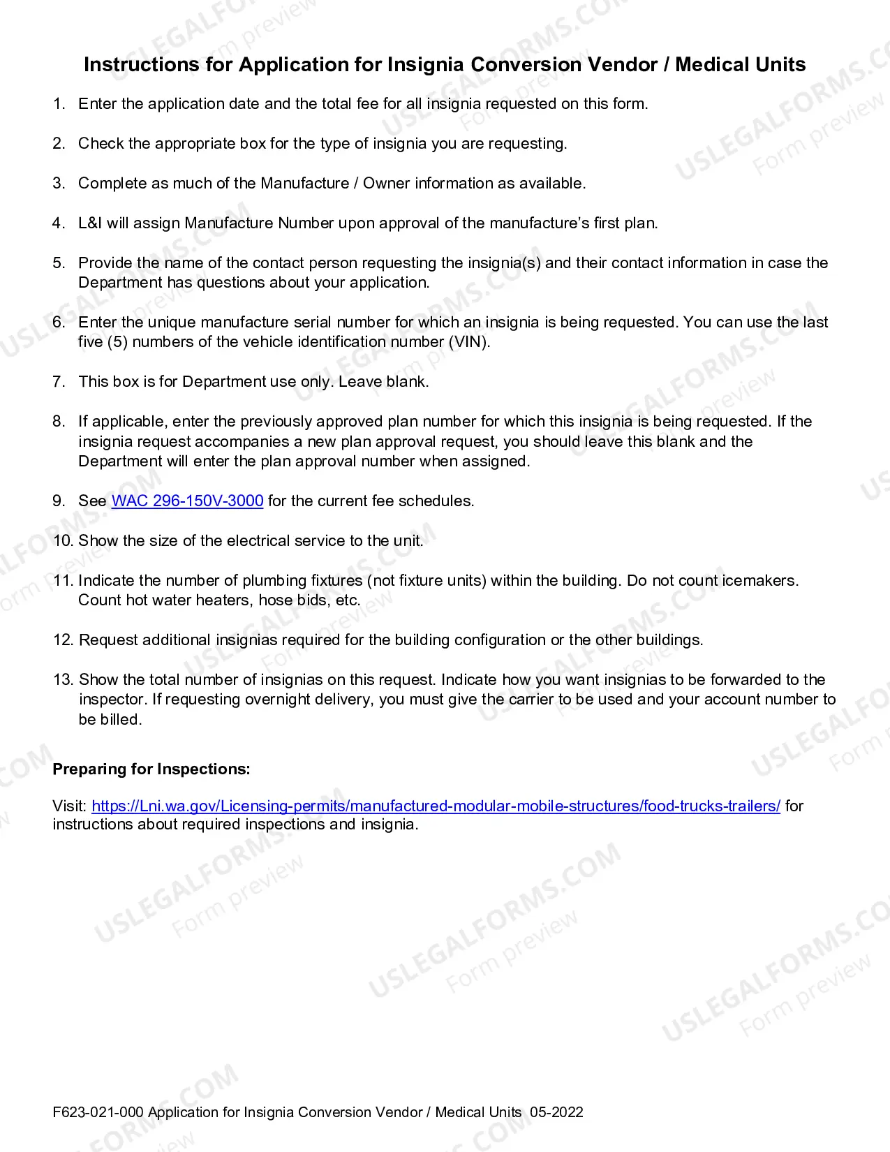 Preview Application for Insignia Conversion Vendor/Medical Units