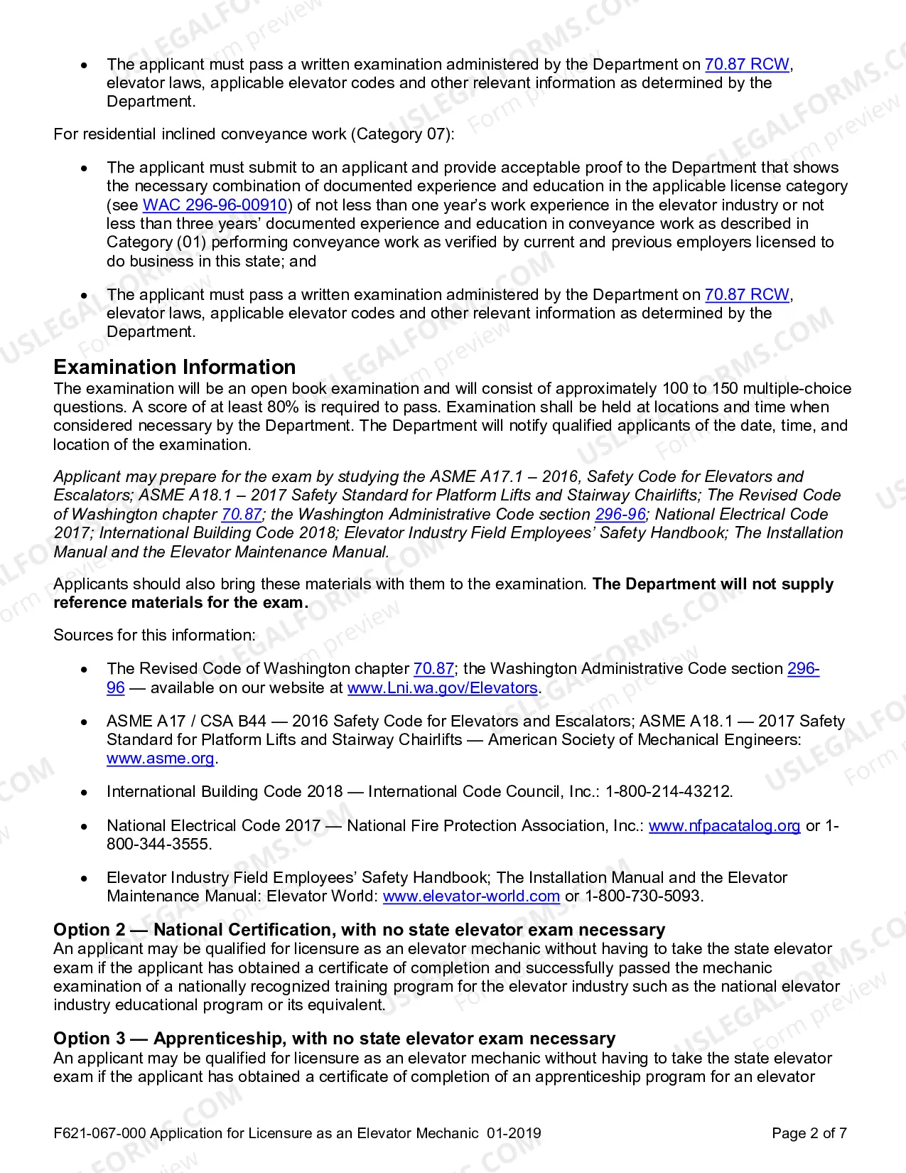 Preview Application for Licensure as an Elevator Mechanic