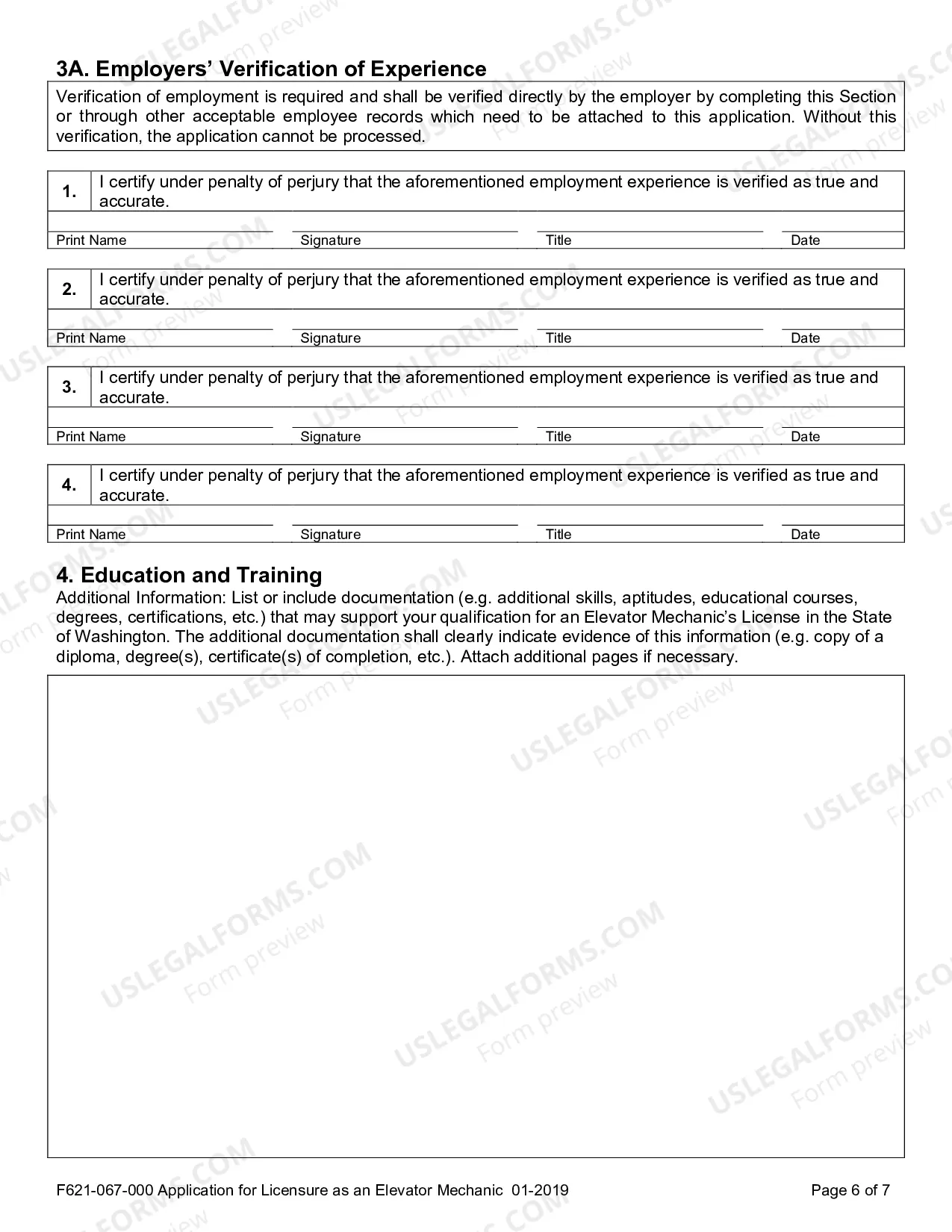 Preview Application for Licensure as an Elevator Mechanic