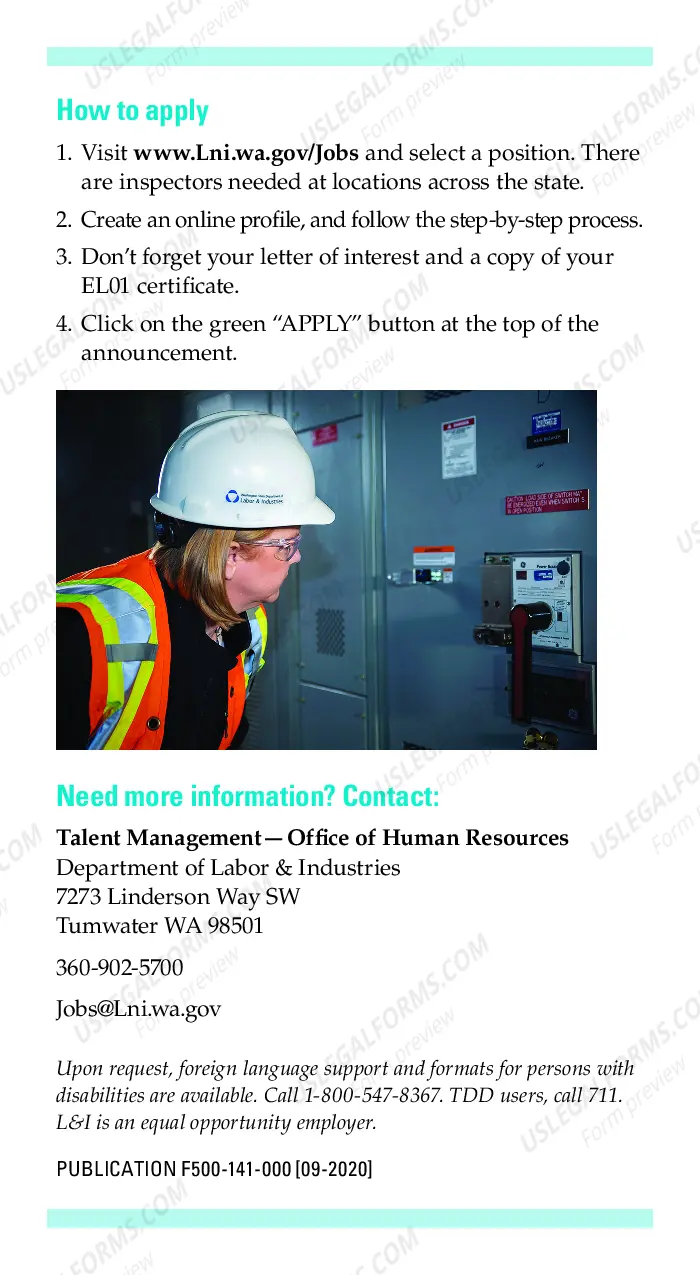 Preview Apply To Be an Electrical Inspector
