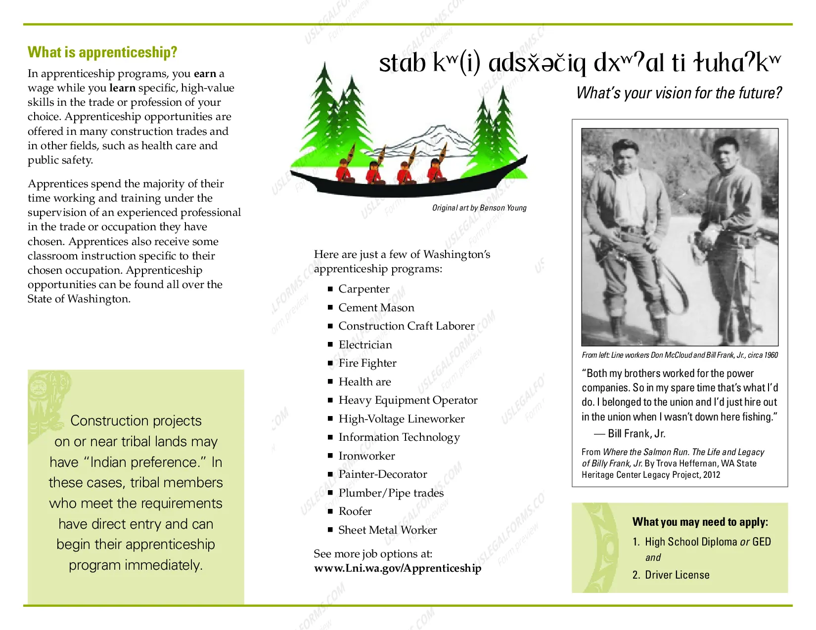 Preview Apprenticeships For Tribal Members