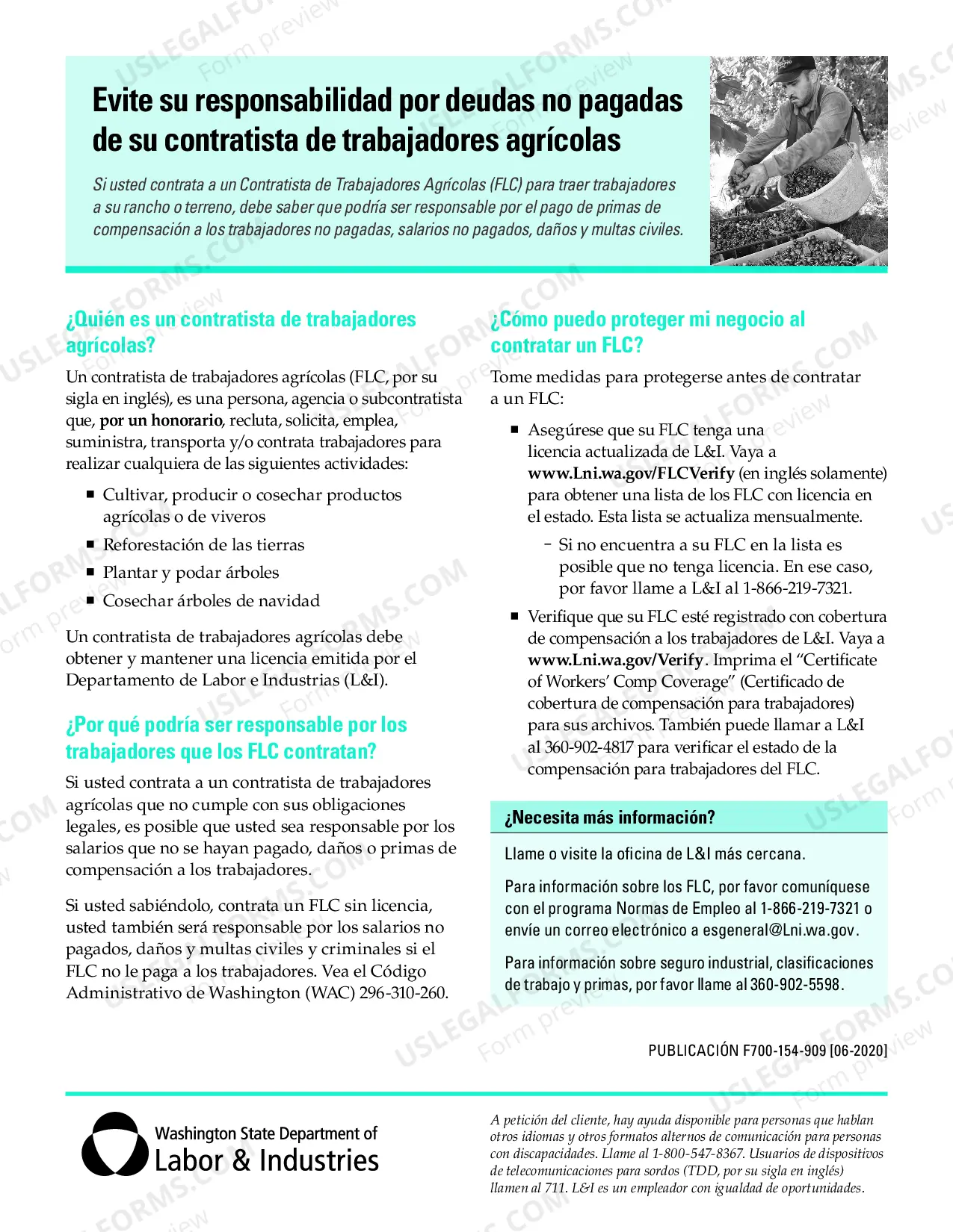 Preview Avoid Liability for Your Farm Labor Contractor's Unpaid Debits
