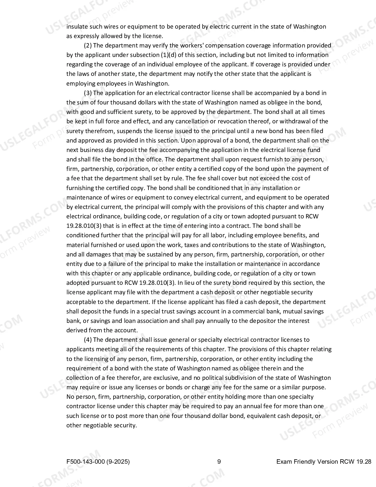 Preview Chapter 19.28 RCW for Electrician and Electrical Installations