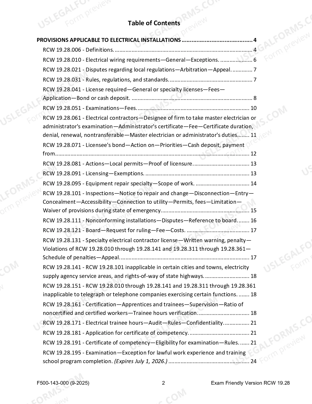 Preview Chapter 19.28 RCW for Electrician and Electrical Installations
