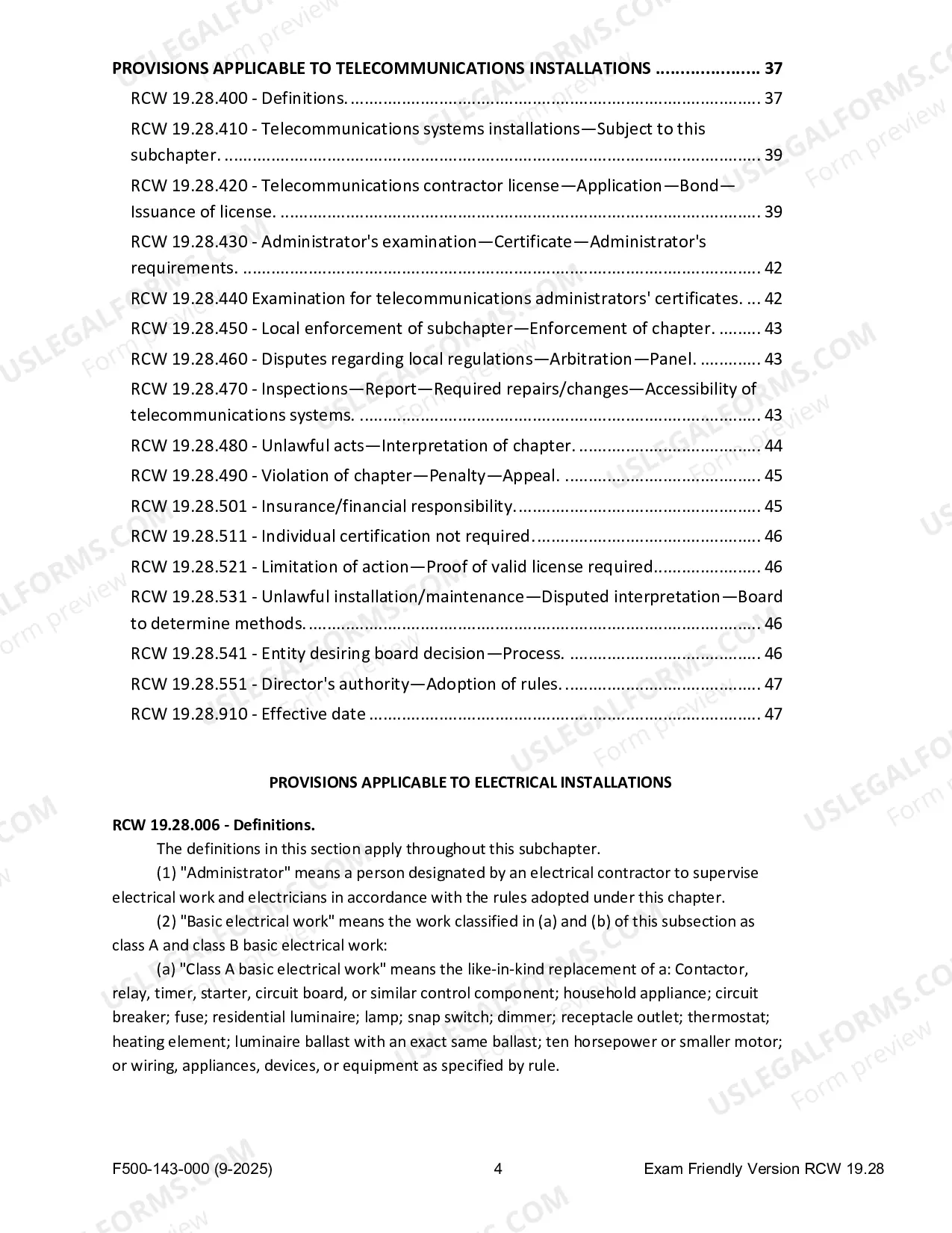 Preview Chapter 19.28 RCW for Electrician and Electrical Installations