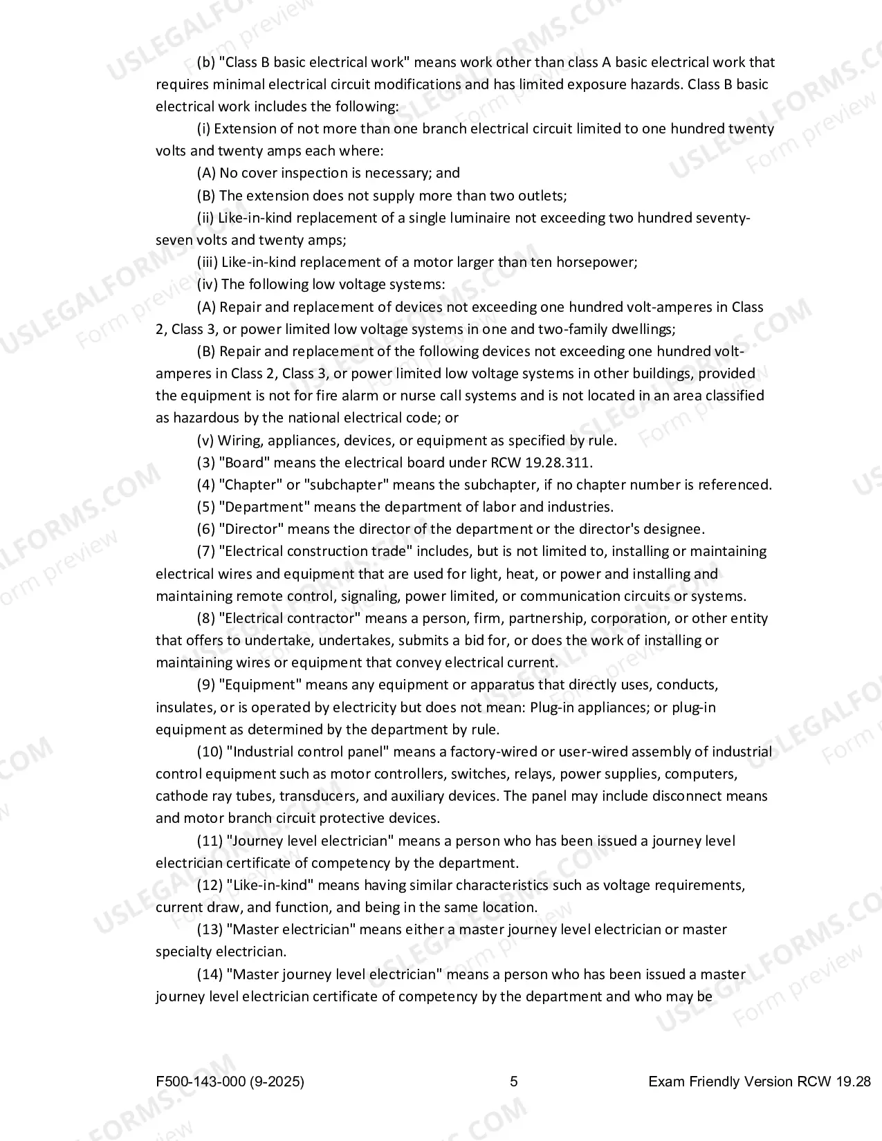 Preview Chapter 19.28 RCW for Electrician and Electrical Installations