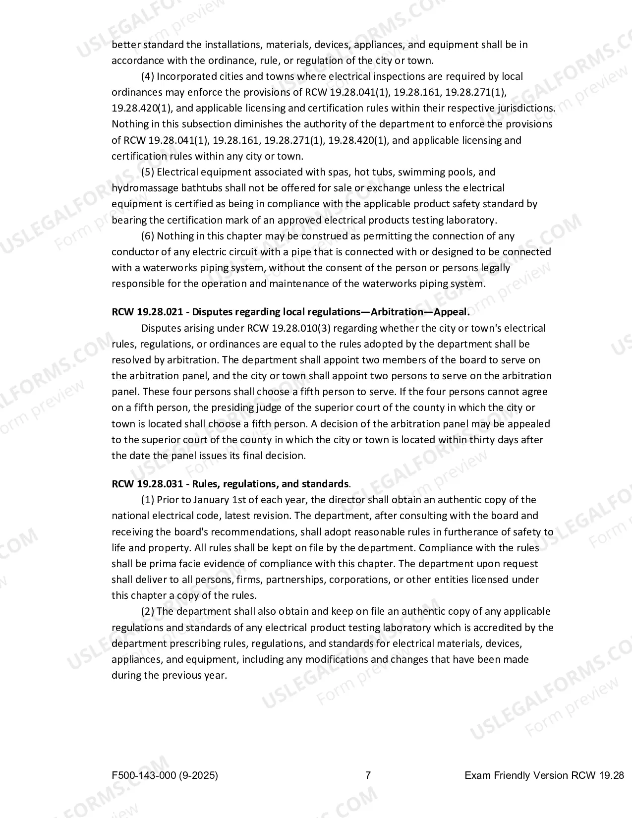 Preview Chapter 19.28 RCW for Electrician and Electrical Installations