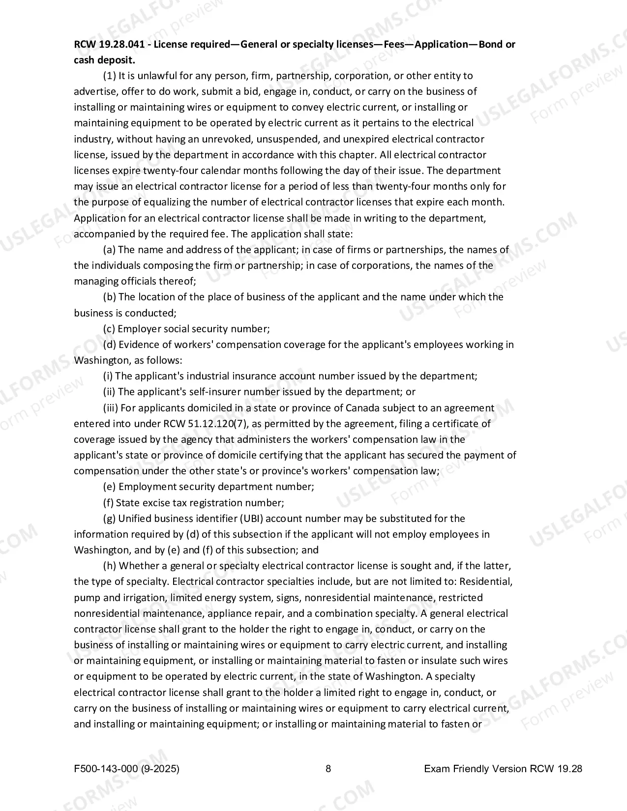 Preview Chapter 19.28 RCW for Electrician and Electrical Installations