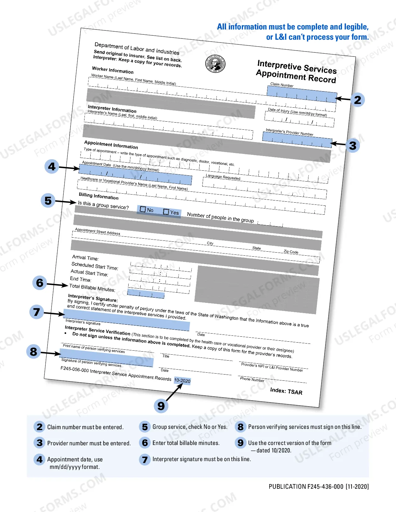 Preview Common Errors on the Interpretive Services Appointment Record (ISAR)