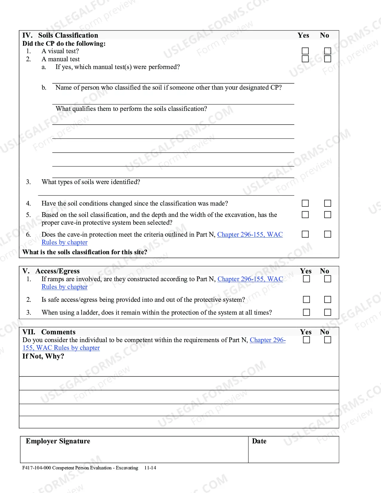 Preview Competent Person Evaluation - Excavation & Trenching