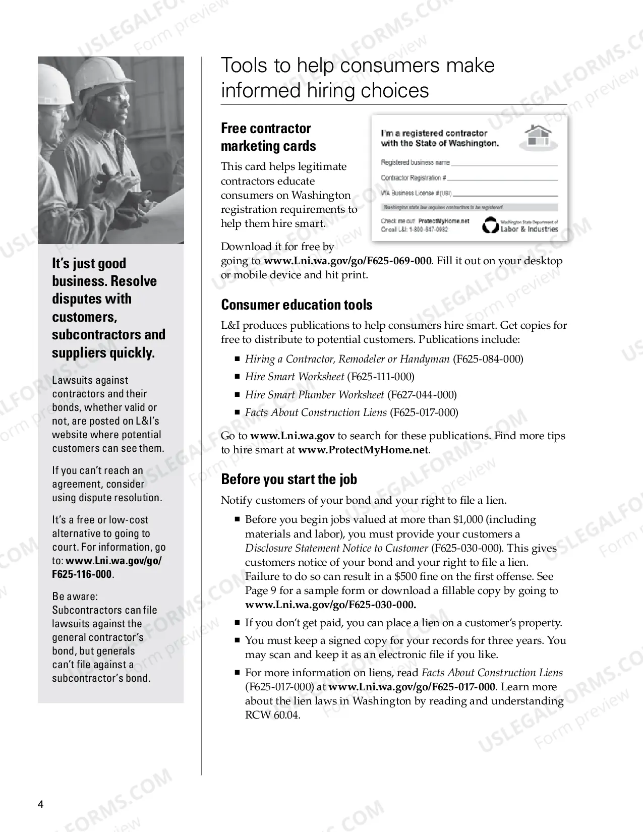 Preview Construction Contractors - Steps for Success