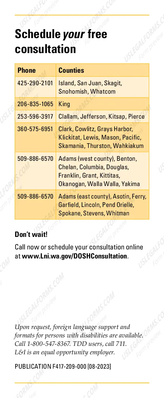 Preview Consultation Services (No-fee assistance)