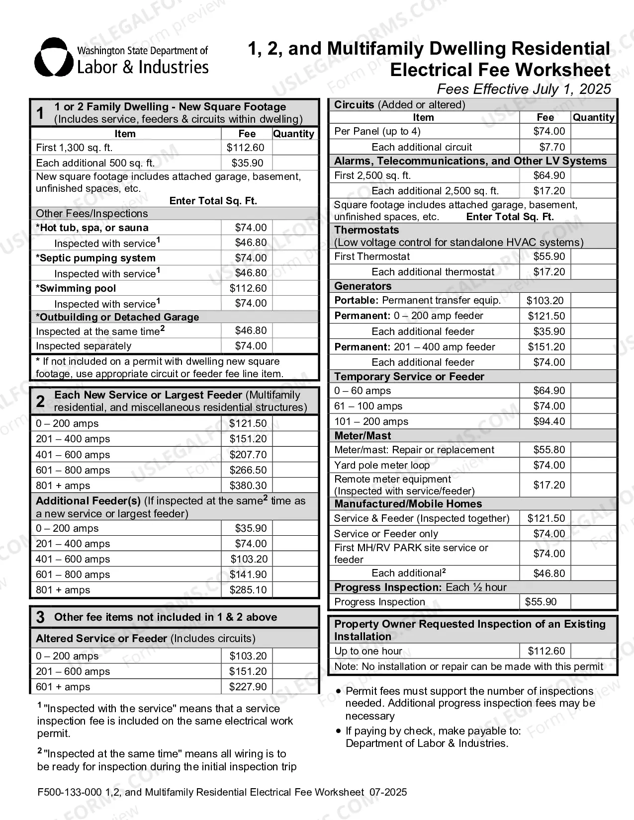 Preview Contractor Electrical Work Permit Application
