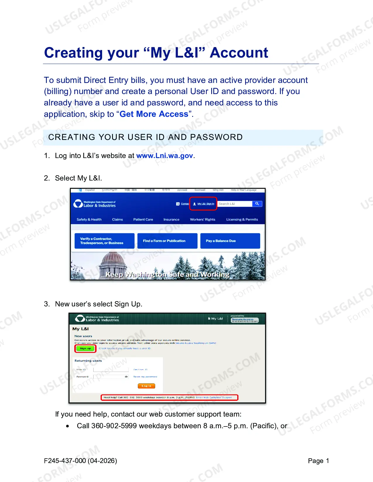 Preview Direct Entry Billing Manual