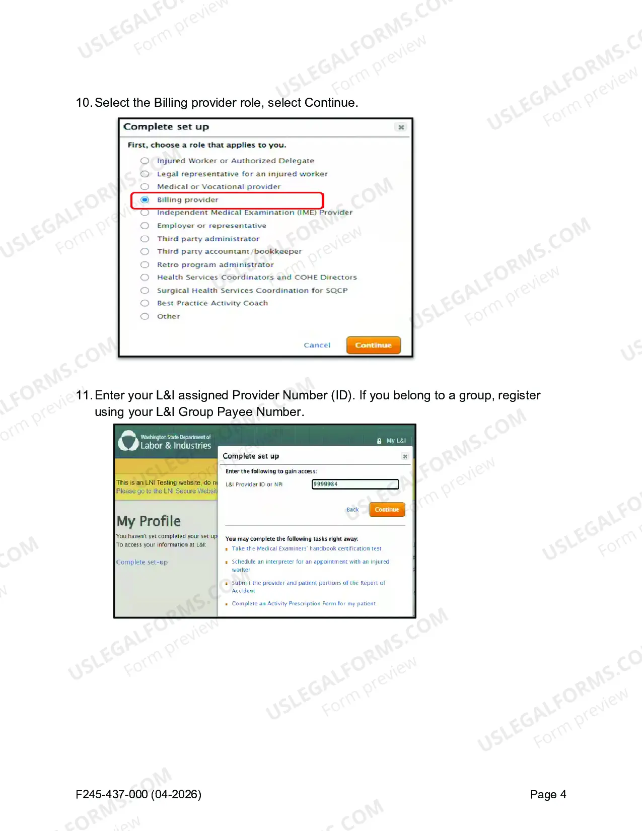 Preview Direct Entry Billing Manual