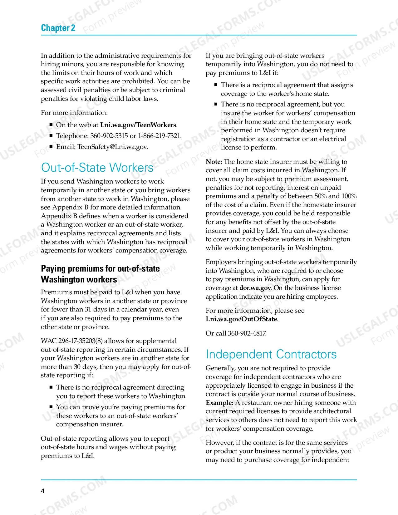 Preview Employers' Guide to Workers' Compensation Insurance in Washington State