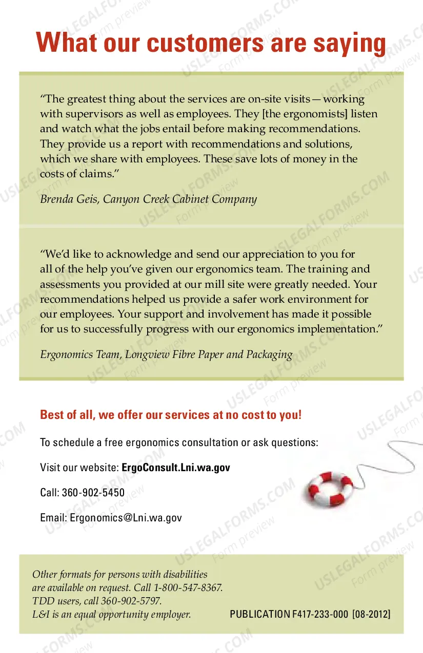 Preview Ergonomics Consultation: Free, Confidential, Powerful Impact on Your Bottom Line