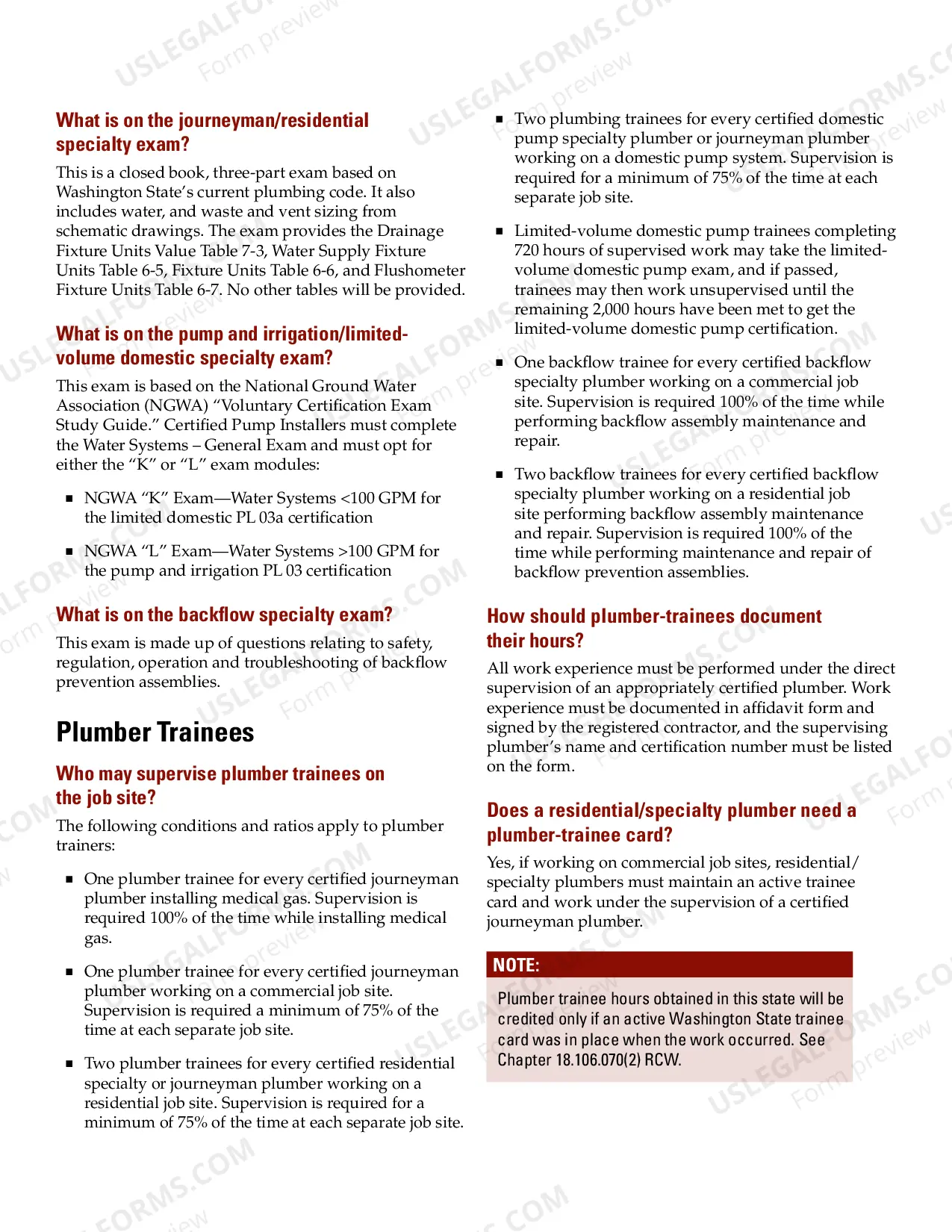 Preview Facts about State Certification for Plumbers