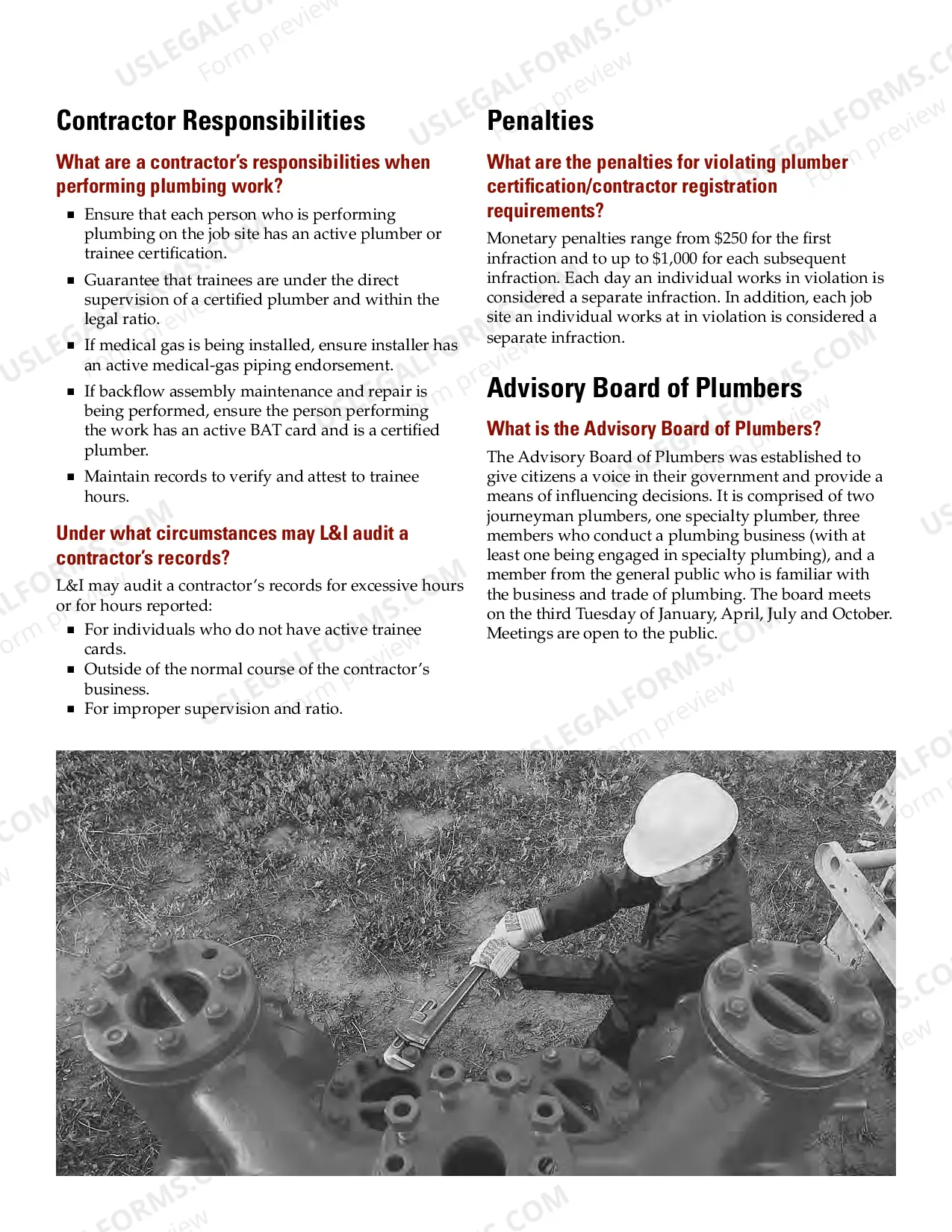 Preview Facts about State Certification for Plumbers