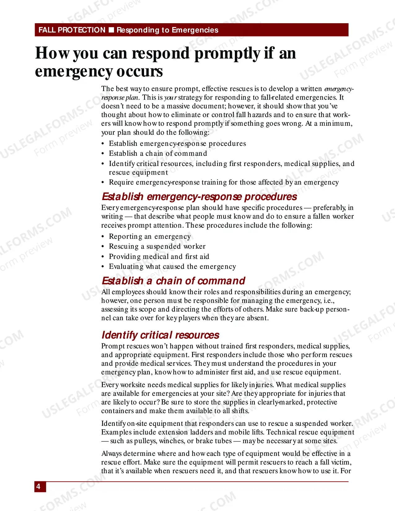 Preview Fall Protection: Responding to Emergencies