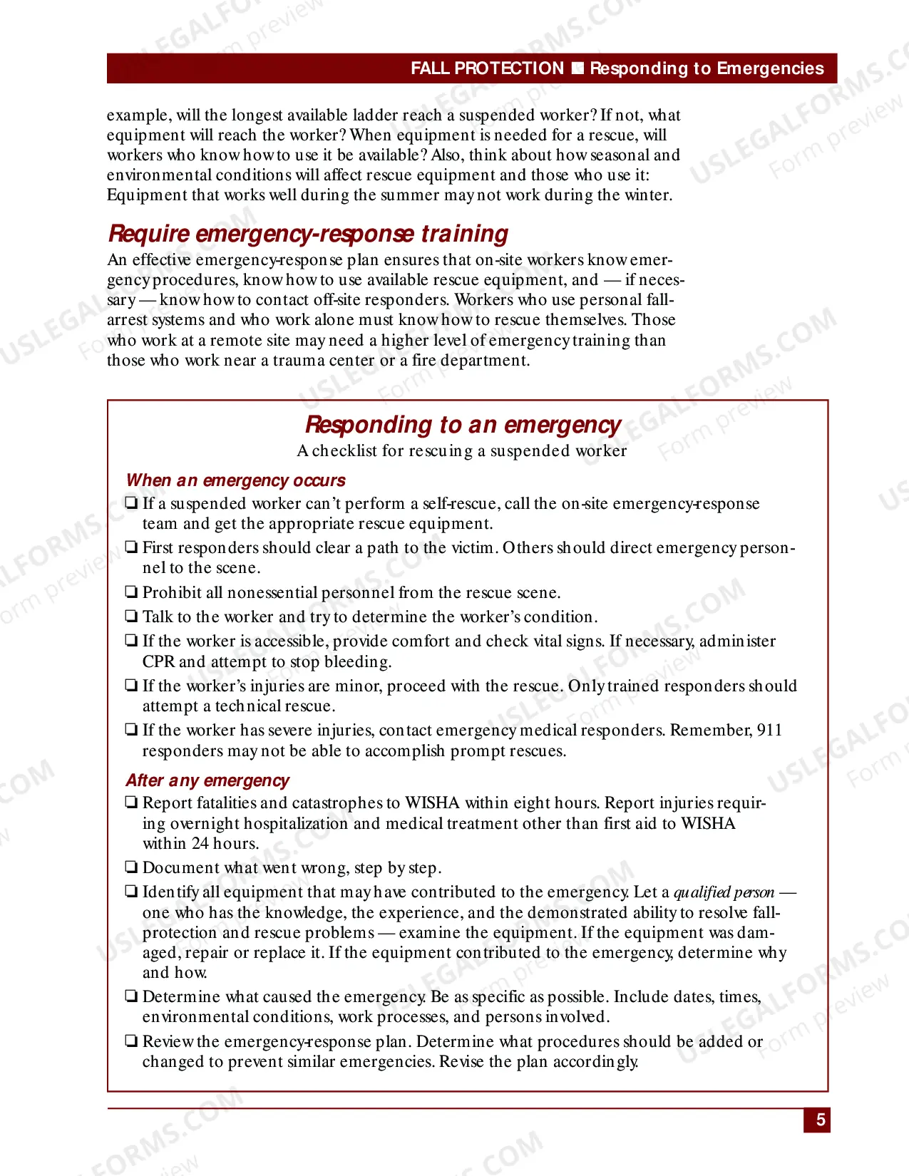 Preview Fall Protection: Responding to Emergencies