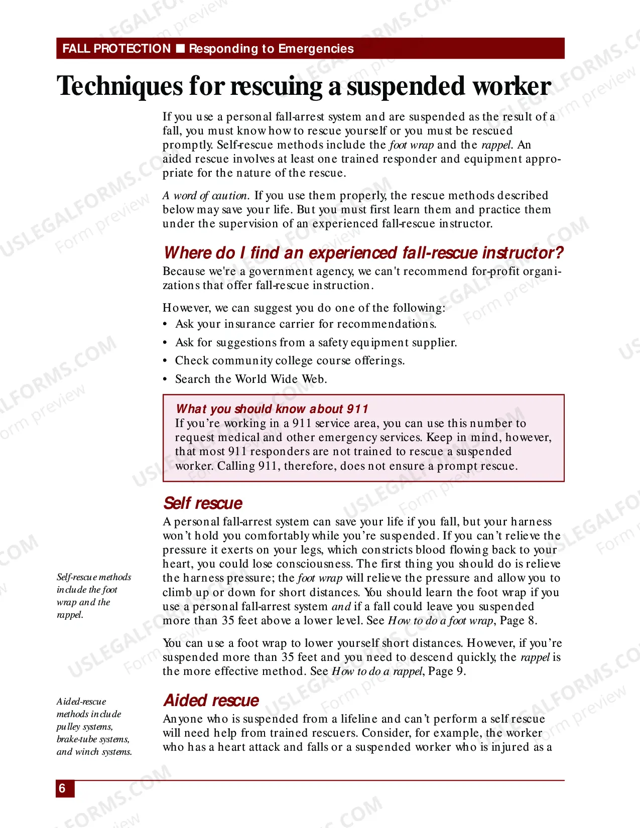 Preview Fall Protection: Responding to Emergencies