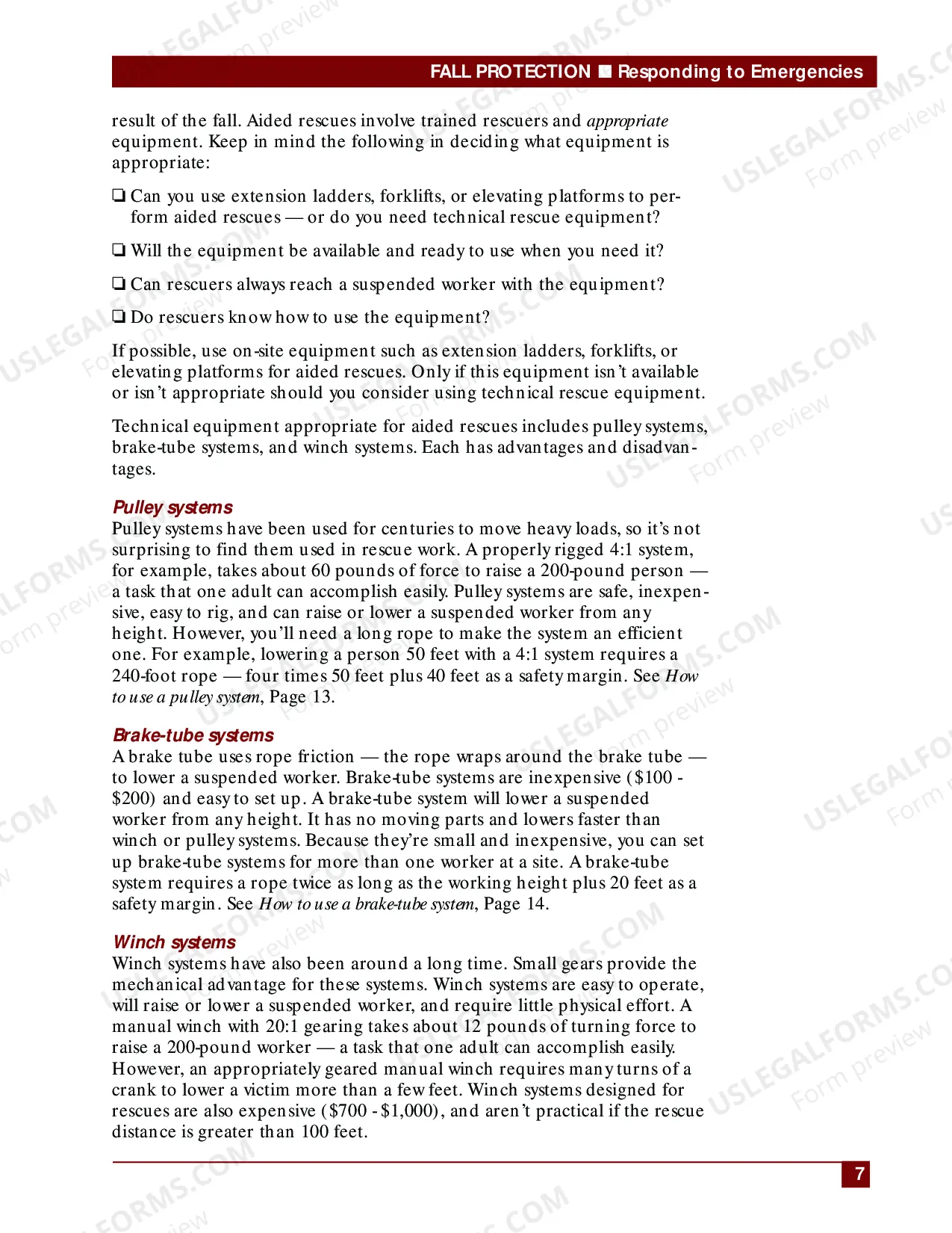 Preview Fall Protection: Responding to Emergencies